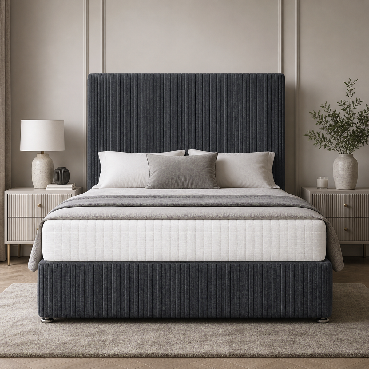 Midnight Divan Bed - Cord Fabric